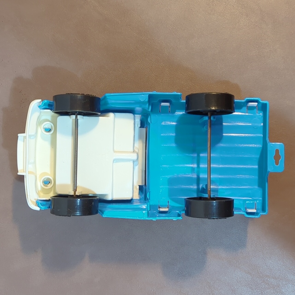 American Plastic Toys blue truck item 725 flatbed racks Eagle Goodyear - Picture 6 of 9